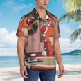 thumbnail image 4 of Lsque Bluey Pattern Hawaiian Shirt for Men Unisex Summer Beach Casual Short Sleeve Cotton Linen Button Down Shirts-Medium, 4 of 6