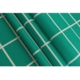 thumbnail image 4 of Extra Long Textured Fabric Shower Curtain 72" Width by 84" Length, Turquoise Checkered Printed Bathroom Curtains, Machine Washable, 4 of 5