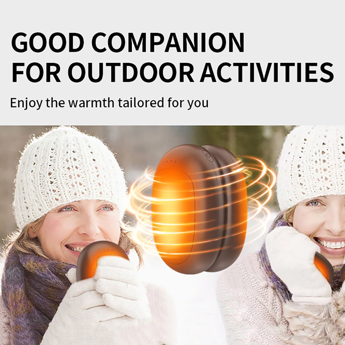 2-Pack Rechargeable Hand Warmers with Magnetic Attachment, Fast Heating Up to 140℉/60℃, 2500mAh Portable Electric Pocket Heaters, Ideal for Outdoors, Camping, Hunting