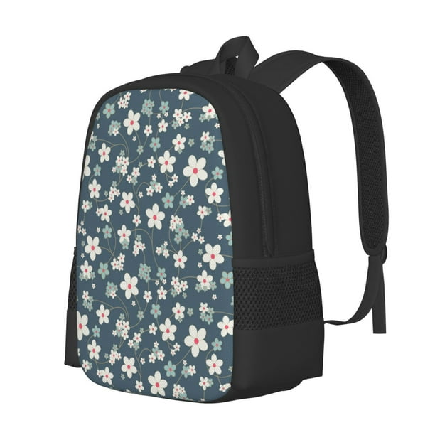 Fotbe Blue Flower Mochila para Hombre y Mujer - Tela Oxford 600D Resistente - Mochila Impermeable de Gran Capacidad para Escuela, Viajes y Senderismo