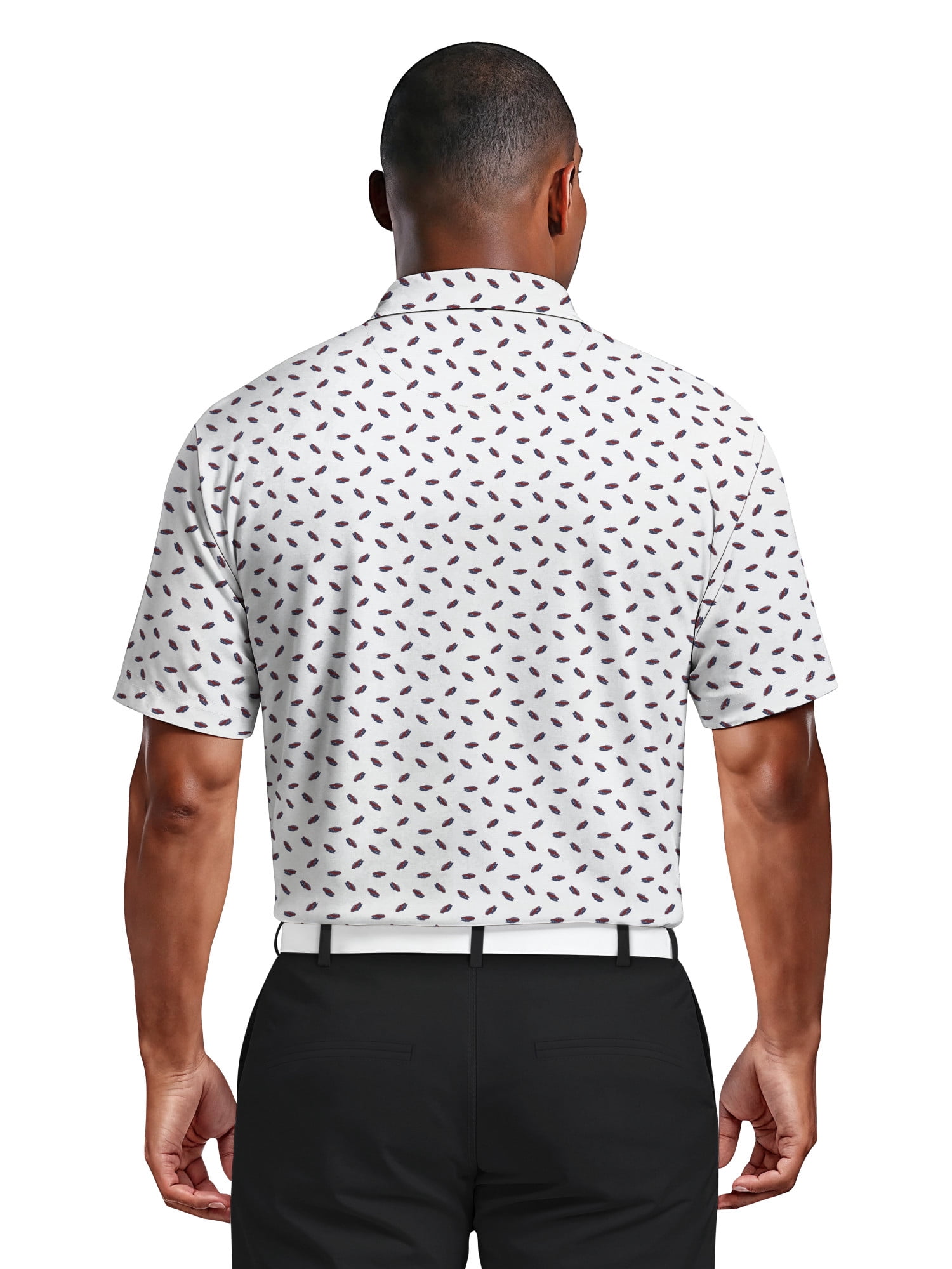 Ben Hogan Men's & Big Men's Performance Car Print Short Sleeve Polo Shirt, up to 5XL