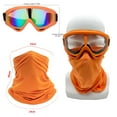 thumbnail image 2 of Motorcycle Goggles,2 Pack Dirt Bike ATV Motocross Riding Hiking Protective with 2 Pack Neck Breathable Bandana Mask (Light pink + Black/Colorful) Two squirrels, 2 of 7