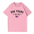 thumbnail image 4 of 250 Anniversary USA Shirts for Women Freedom Shirt American Flag Graphic Tees Casual Crew Neck Tshirt, 4 of 5