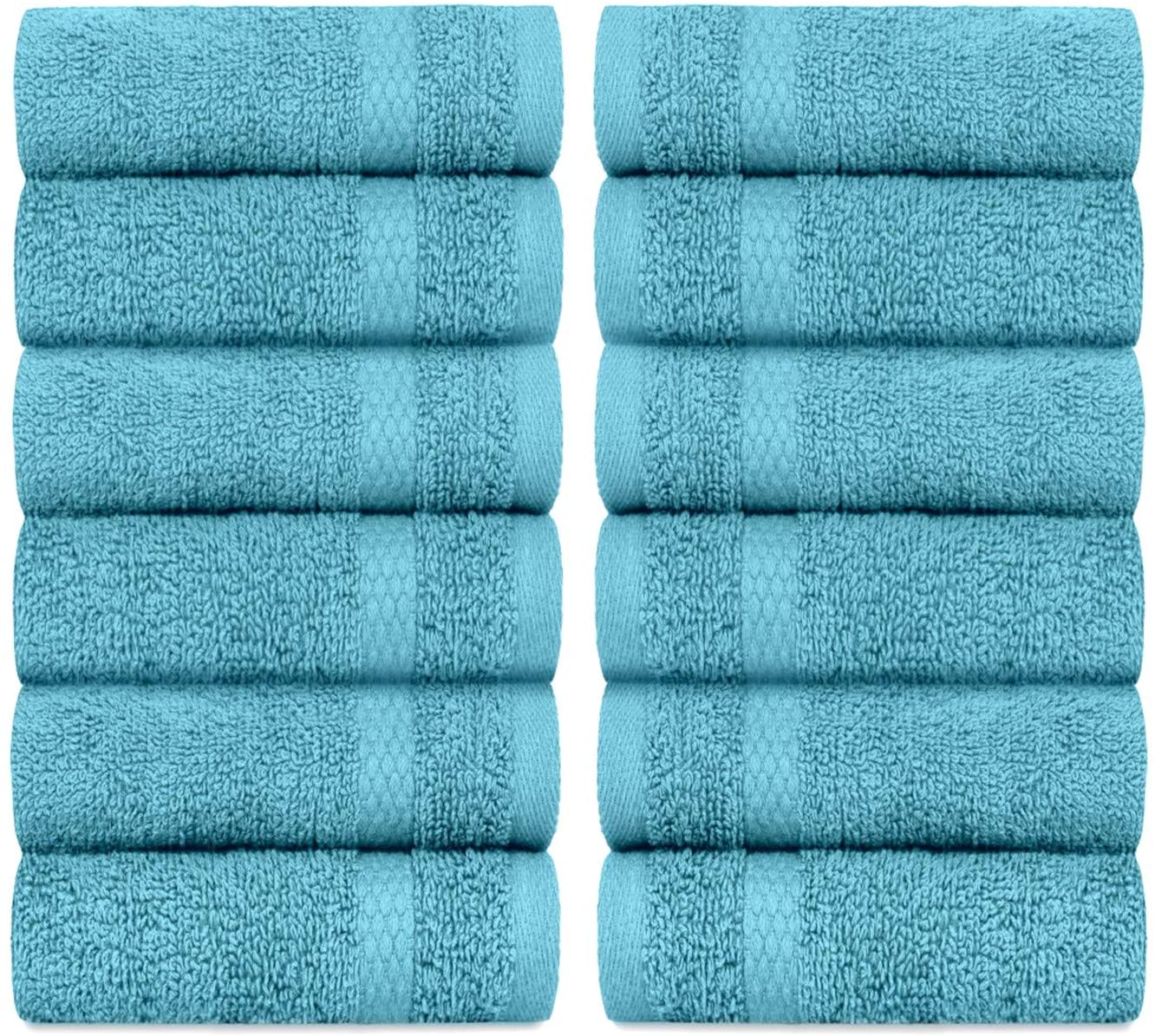 13x13 Hotel Face Towel Burgundy 12//Pack WhiteClassic Luxury Cotton Washcloths
