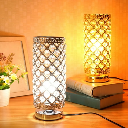 Meigar Crystal Table Lamp Nightstand Decorative Room Desk Nightstand Decorative Room Desk Lamp