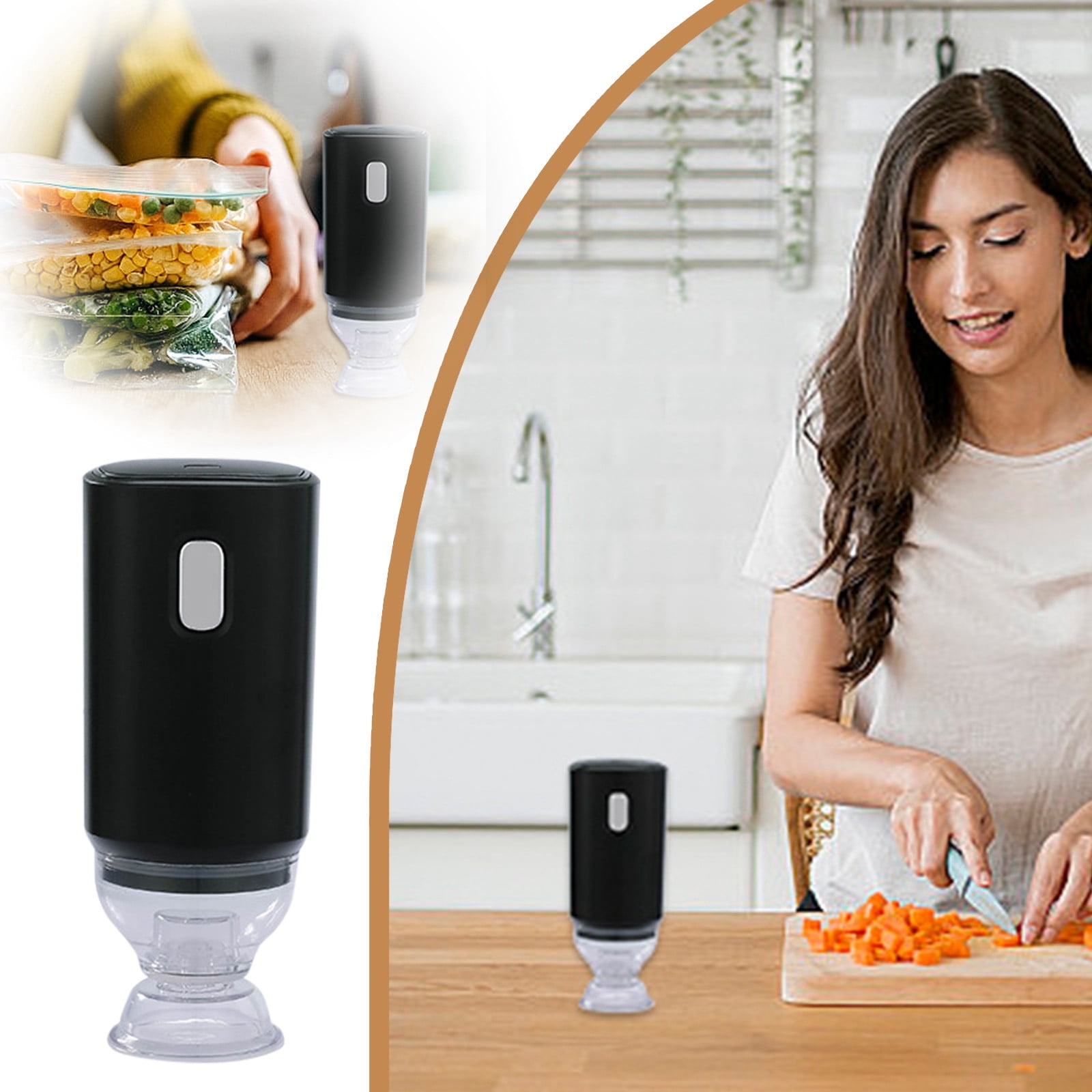 Auto Vacuum Bag Pump, USB Rechargeable Handheld Pump Mini Air Pump