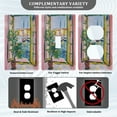 thumbnail image 3 of Yayeee Toggle Light Switch Wall Plate 1-Gang 4.5"x2.7" Home Decorative Outlet Cover, Yellow Window, 3 of 7