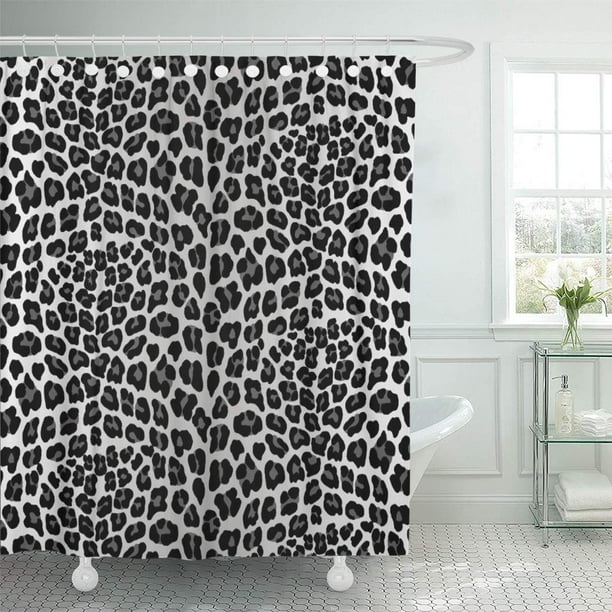 Cynlon Exotic Snow Leopard Cat Tiger Jaguar Spotted Spots Bathroom Decor Bath Shower Curtain 66x72 Inch Walmart Com Walmart Com