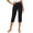 Black, variant on Capri Leggings for Women with Back Pocket Running Pants Women High Waist Stretchy 7/8 Yoga Pants Gym Casual,Black_M