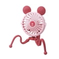 thumbnail image 1 of Ventilador de escritorio de velocidades con forma de luz nocturna, ventilador personal con clip para mochileros, cinta de correr, oficina Orejas redondas rosadas, 1 of 8