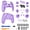 Clear Atomic Purple, variant on eXtremeRate Luna Redesigned Full Set Housing Shell Buttons Touchpad Cover Clear Replacement Top Bottom Cover Case for ps5 Controller BDM-030/040