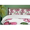 thumbnail image 4 of Ambesonne Pink Green Duvet Cover Sets, Garden Flowers Rose Buds, 2-King, Pale Pink Hot Pink, 4 of 7