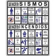 thumbnail image 1 of Letrero de Procedimientos Procedimientos de Evacuación 30x40 cm De Evacuación Que hacer en sismos e incendios Normal, 1 of 1