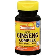 Sundance Vitamins Super Ginseng Complex Plus Royal Jelly Capsules, 50 Count