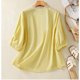 thumbnail image 4 of Fiudx Ropa de Mujer Camisa Holgada Estampada con Cuello Redondo para Mujer con Top de Manga Larga, 4 of 7
