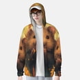 thumbnail image 3 of Picia Cute Sunflower Guinea Pig Women's Men's UPF 50+ Sun Protection Hoodie Shirt Long Sleeve SPF Fishing Outdoor UV Hiking Lightweight Shirts-Small, 3 of 9