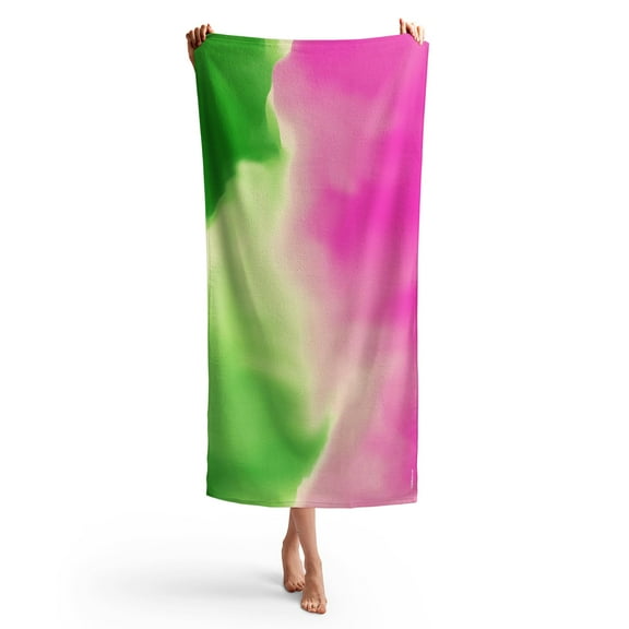 Toolie Bonka Tie-Dye Beach Towel, 30 x 60 Inches