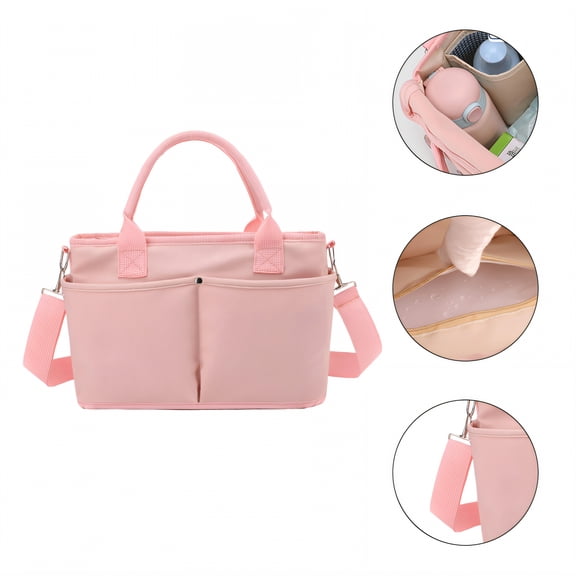 TELOLY Diaper Bag,Convenient for Storage Diaper Bag Backpack,Large Capacity Baby Diaper Bag,Pink