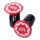 thumbnail image 3 of 1 Par de Empuñaduras de Manillar de Bicicleta de Aleación de Aluminio, Tapones de Extremo de Tapa de Manillar Ligeros-negro/rojo/rojo Negro/ Soledad Tapones de extremo de manillar, 3 of 8