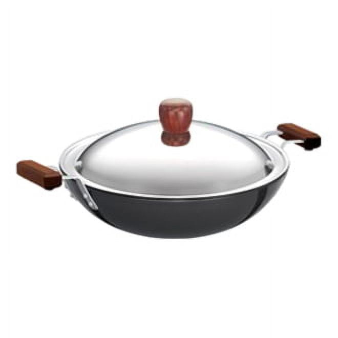 Stainless Steel Heavy Bottom Kadhai/ Deep Fry Pan Round Bottom