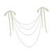 thumbnail image 5 of Decoración para respaldo de silla de boda, lazo de cinta, decoración para pasillo de boda con perla Verde, 5 of 8