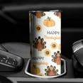 thumbnail image 3 of 20oz Happy Thanksgiving Turkey Fall Pumpkin Skinny Tumblers Stainless Steel Tumbler with Lid and Straw,Vacuum Insulated Double Wall Travel Tumbler Cups with Cleaning Brush for Coffee,Tea, 3 of 6
