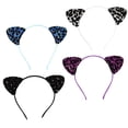 thumbnail image 1 of Here's a polished and professional product description for your **Glitter Leopard Cat Ear Headbands**:\n\n \n\n**4pcs Glitter Leopard Cat Ear Headbands, 1 of 3