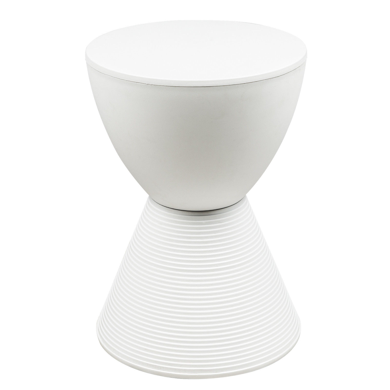 Leisuremod Boyd Modern Plastic Side End Table Indoor Outdoor Use White Walmart Com Walmart Com