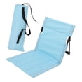 thumbnail image 2 of Tumbona de playa plegable para exteriores, accesorio ergonómico, cojín para suelo, ideal para picnic, mochileros, barbacoas, estadios y senderismo. Azul claro, 2 of 9