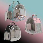 Halinfer Bird Travel Carrier Backpack with Stainless Steel Tray and Perch, Green