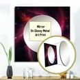 thumbnail image 3 of Designart "Nebulous Nexus In Pink And Black" abstract spirals Square Mirror Wall Decor Modern - Large Pink Square Bathroom Mirror - Square Printed Wall Mirror Art, 3 of 5