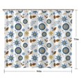 thumbnail image 5 of Pioneer Flower Floral Print Pattern Shower Curtain 84x72in, Bathroom Decorative Shower Curtain Set with 12 Hooks, Waterproof Washable, 5 of 6