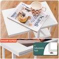 thumbnail image 6 of C Shaped End Table, Side Table for Couch and Bed, Small Side Table for Small Spaces, Living Room, Bedroom, Rustic Snack Table, 6 of 7