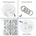thumbnail image 5 of Purple Green Floral Bathroom Shower Curtains with 12 Hooks Polyester Waterproof Shower Curtain for Stalls and Bathtubs Ethnic Boho Cottagecore Botanical Decorative Bathroom Curtain 54x78 Inches, 5 of 9