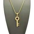 thumbnail image 2 of Polished Lever Lock Key Pendant w/2mm 24" Box Chain Necklace, Gold-Tone, 2 of 4