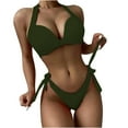 thumbnail image 2 of BONIXOOM Fashion Sexy Women Solid Bikini Push-Up Padded Swimwear Swimsuit Set, 2 of 6