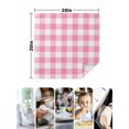 thumbnail image 4 of Pink Buffalo Check Cloth Napkins Set of 8 Reusable Dinner Napkins, Valentine's Day Modern Rustic Plaid Cocktail Napkin Washable Table Napkins for Wedding/Holiday Party/Baby Shower 20"x20", 4 of 7