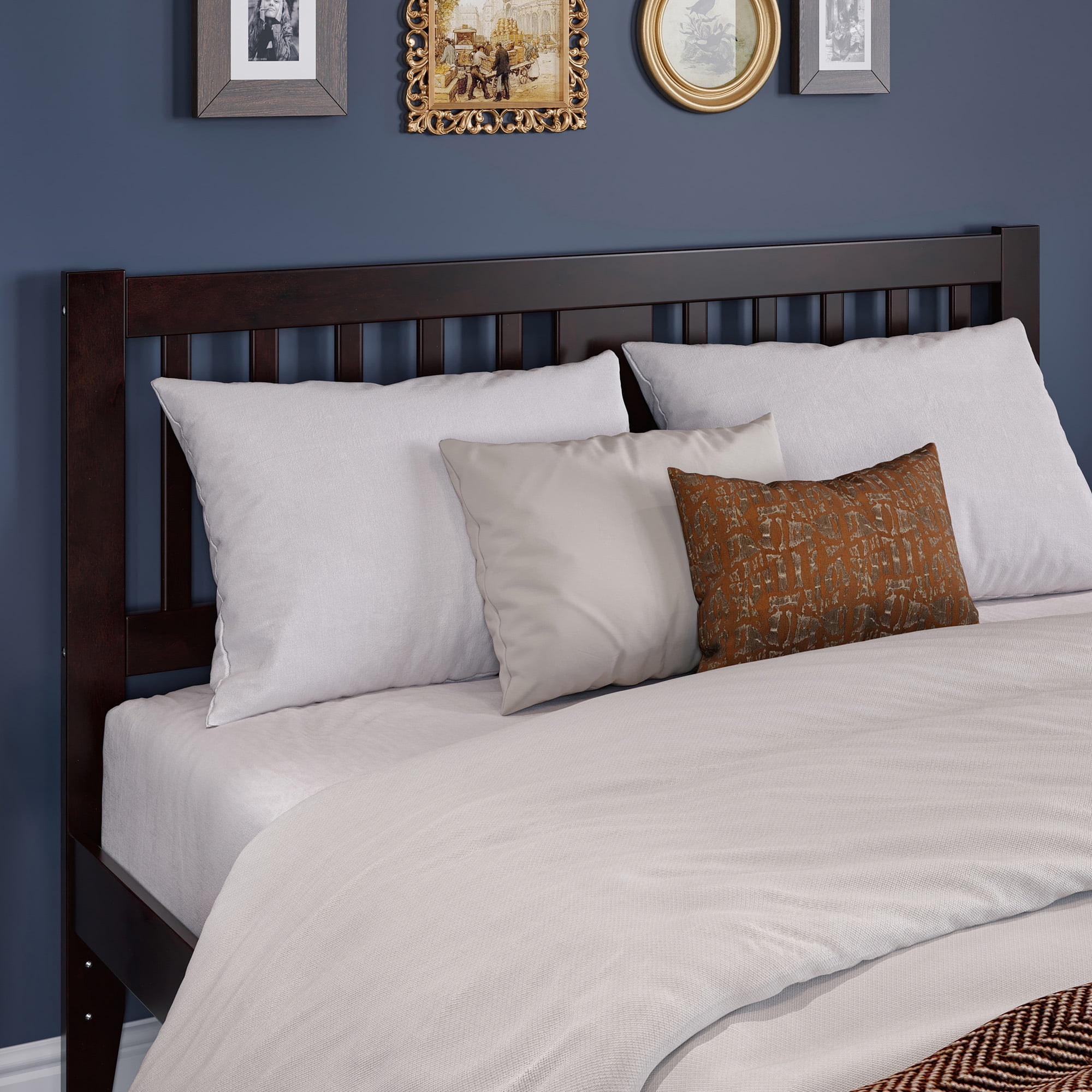 AFI Tahoe Queen Wood Platform Bed with Headboard Footboard & 2 Storage Drawers, Espresso