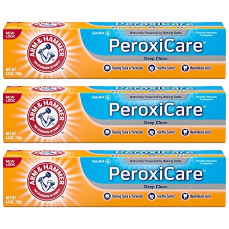 Pack of (3) Arm And Hammer Peroxicare Deep Clean Toothpaste, 6 oz (Packaging May Vary)