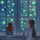 thumbnail image 1 of 3 juegos de pegatinas de decoración de copos de nieve luminosas de Navidad pegatinas de copos de nieve fluorescentes electrostáticas, 1 of 5