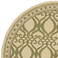 thumbnail image 4 of SAFAVIEH Courtyard Colton Geometric Indoor/Outdoor Area Rug, Natural/Olive, 5'3" x 5'3" Round, 4 of 6