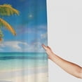 thumbnail image 3 of Orinice Palm Tree Starfish Beach Bathroom Decor Set with Hooks, Colorful Luxurious Polyester Fabric Shower Curtain, Waterproof and Easy to Install, 100% Polyester Fabric 69x72, 3 of 7