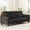 Gray, variant on 3 Seater Sofa, Upholstered Couch with 3 Pillows and Removable Linen Cover, Deep Seat Sofa with Wide Armrests for Living Room, Bedroom, or Office, Beige