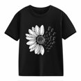 thumbnail image 4 of XQYLOS Girls Vintage Sunflower Shirt Retro Botanical Design Loose Fit Cotton Tee for Teens 2-13Y Summer Beach Park Playdate Outfit Crew Neck Everyday Comfort Wear, 4 of 4