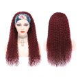 thumbnail image 3 of Peluca WENYAN 99J para cabello humano, color burdeos, ondulado profundo, 60 cm, 3 of 6