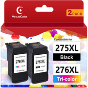 275XL 276XL Ink Cartridge Combo Pack for Canon Ink 275 and 276 for Canon 275 276 Ink for Canon Pixma TS3522 TR4720 TR4700 TR4722 Printer ( Black, Tri-Color)