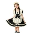 thumbnail image 6 of Odeerbi Kids Girls Maid Dress Up Dress Shorts Sleeve Ruffle Cotton Dress New Maid Farm Style Velvet Court Style Dress Kids Clothes White, 6 of 6