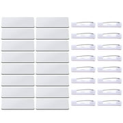 16Pcs Name Tag Blank Name Badges DIY Blank ID Sublimation Name Badge with Pin Backing for Office