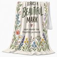 thumbnail image 2 of Kindness Quote Wildflower Butterfly Thank You, Cozy Typography Art Scene, Warm Flannel Blanket for Living Room and Reading Nook, Art Lovers Appreciation Gift, Artistic Home Decor, 2 of 9