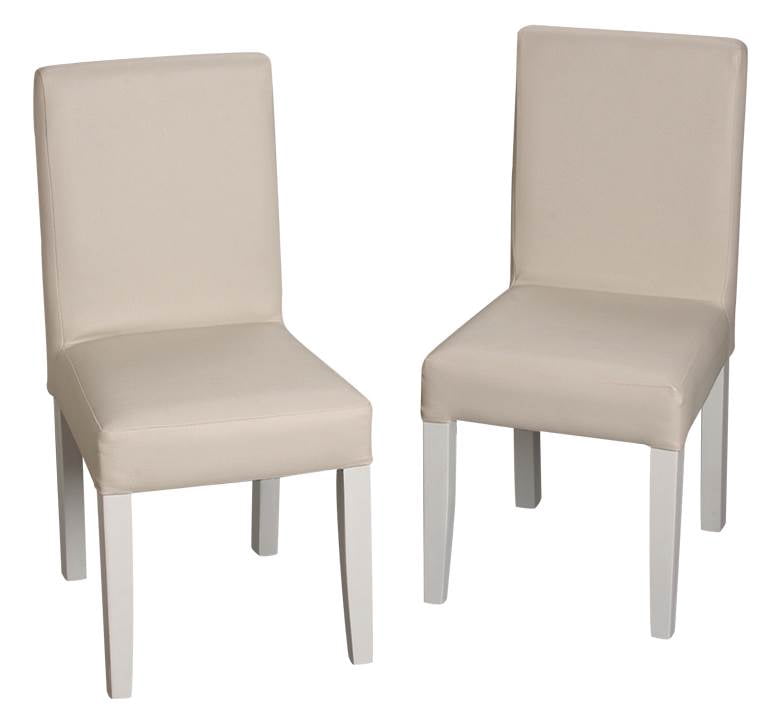 Children's Upholstered Chair in White Finish Set of 2